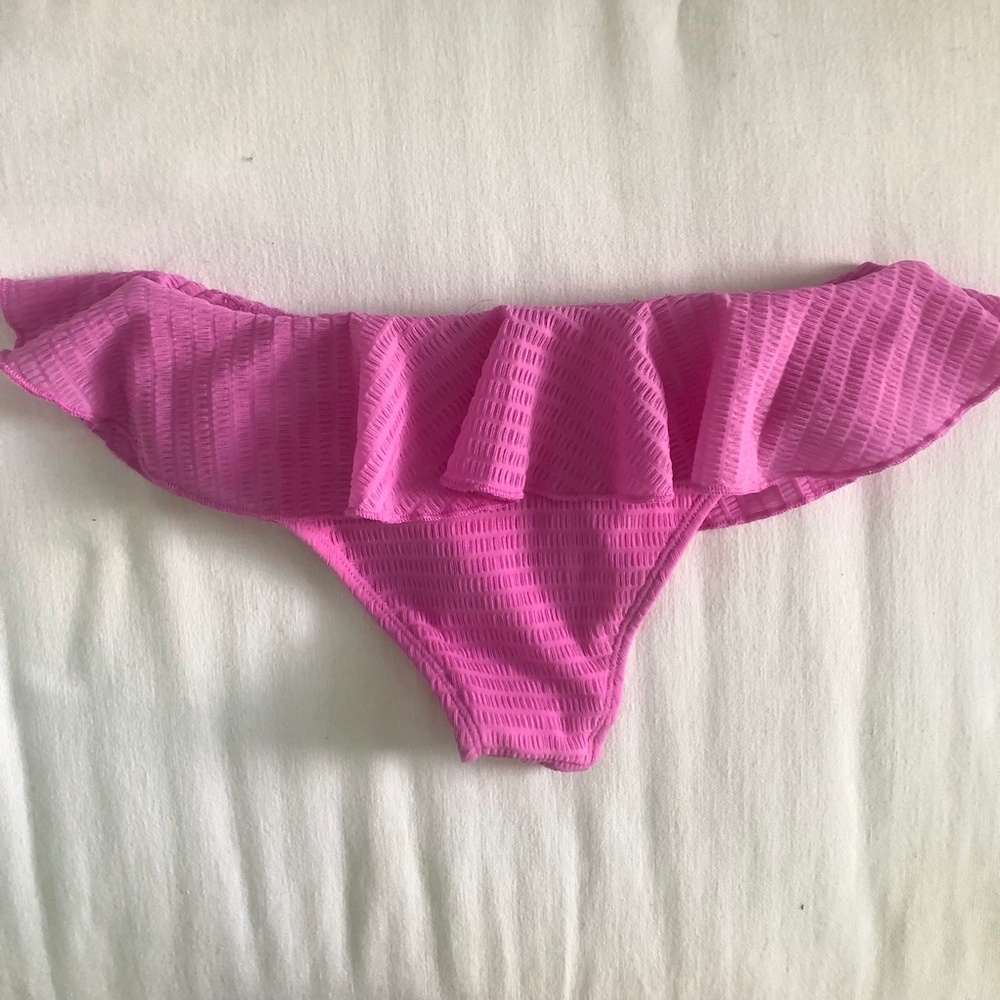 Pink Ruffle Bathing Suit Bottoms - Picture 2 of 2